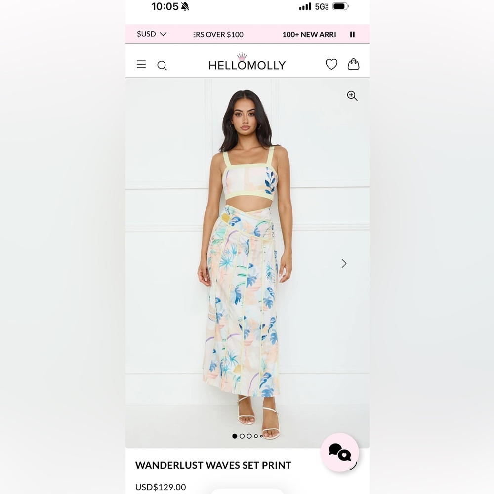 Hello Molly Cream and Beige Garment
